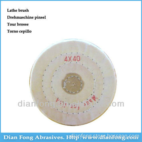 White Cloth Wheel 4'/5'/6' Inch Rough Lathe Polish Brush Dental